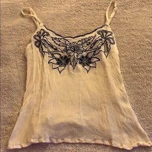 Cream Colored Floral Tank